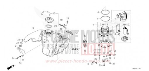 FUEL TANK (CRF450RX) CRF450RXR de 2024